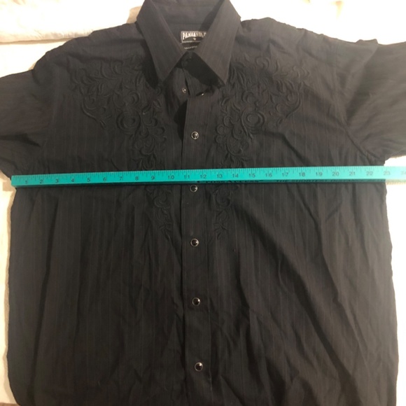 Western Rodeo Black Shirt Panhandle Slim L Mens - Picture 9 of 10